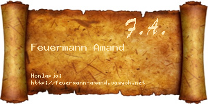 Feuermann Amand névjegykártya